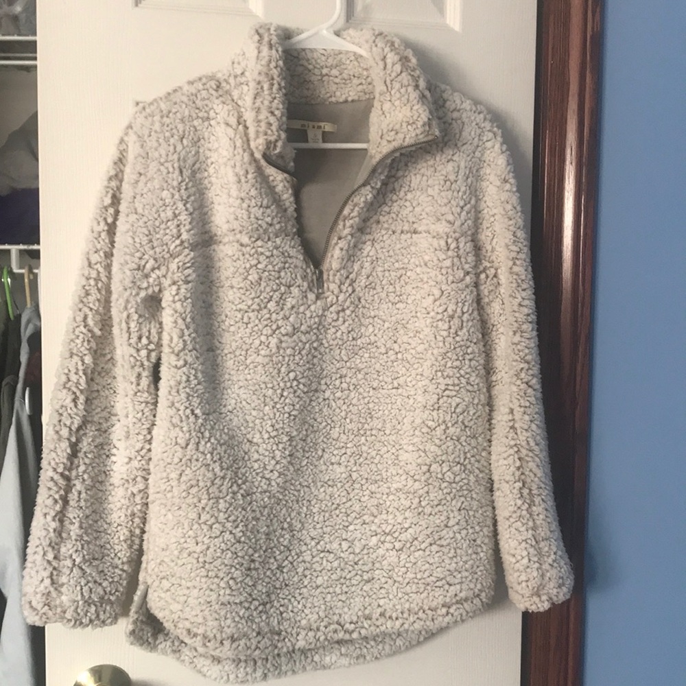 Francesca’s fuzzy hoodie